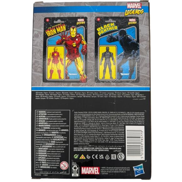 Marvel Legends Black Panther & Iron Man Retro 3.75" Action Figures Kenner Design - Picture 2 of 2